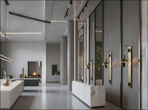 Architectural Mesh Coil Drapery Panels