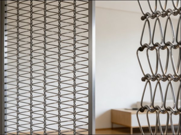 Bronze Spiral Mesh Interior Screens