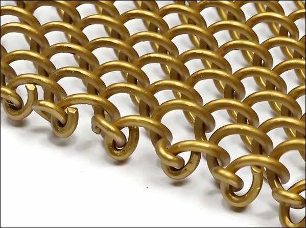 Copper Mesh Curtain (Interlinked Copper Rings)