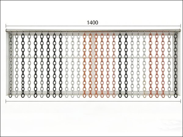Chain Link Mesh Curtain Panel