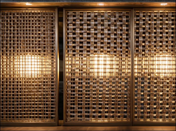 Decorative Crimped Mesh Partition Panels