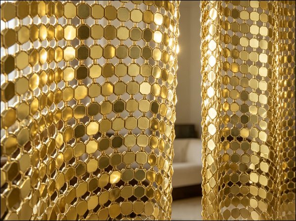 Metallic Scale Chain Mesh Curtains