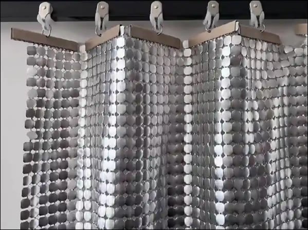 Decorative Black and Gold Bead Curtain for Luxury Interior Designs