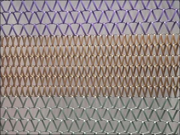 Decorative Wire Mesh Spiral Belt for Interior Partitions, Room Dividers, and Facades